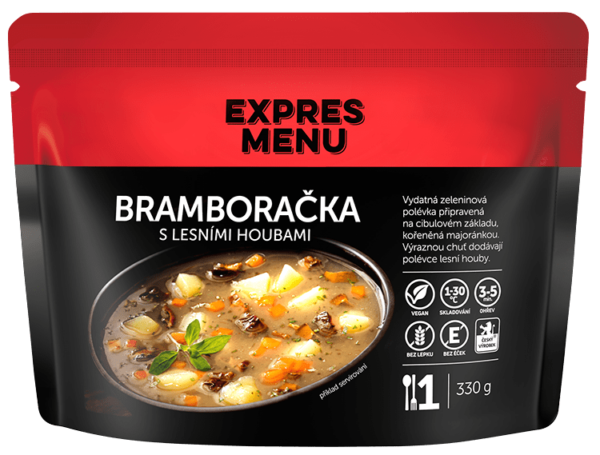 Bramboračka s lesními houbami