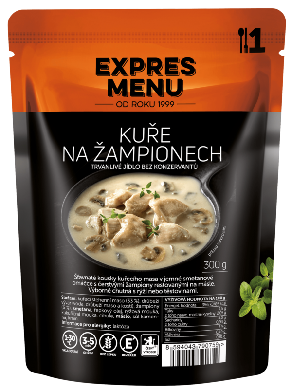 Kuře na žampionech (Low Carb)